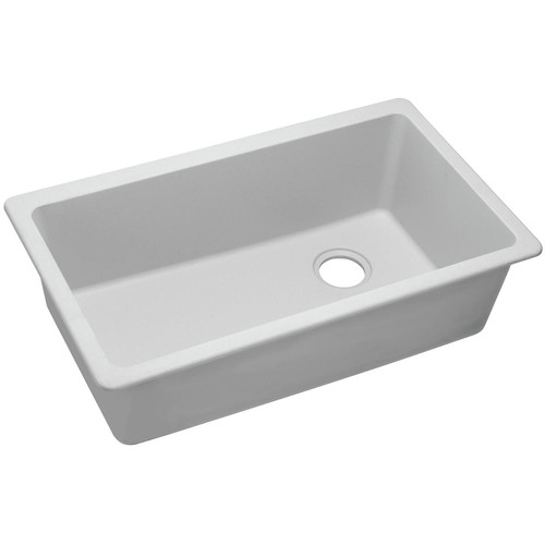 Elkay ELGU13322WH0 Quartz Classic 33 in. x 18-3/4 in. x 9-1/2 in., Single Bowl Undermount Sink (White) image number 0