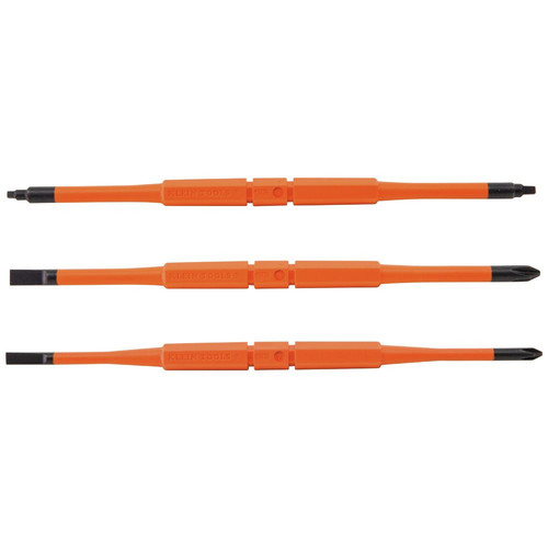 Screwdrivers | Klein Tools 13157 3-Piece Screwdriver Blades/Insulated Double-End Replacements for Klein Insulated Screwdrivers image number 0