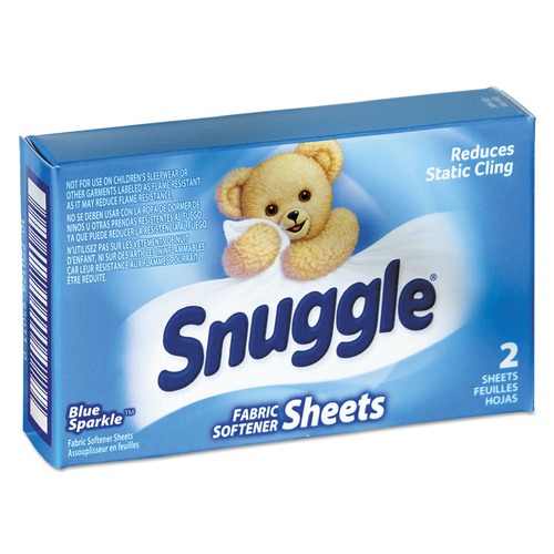 Snuggle VEN 2979929 Original Blue Sparkle Dryer Sheets (2-Piece/Box, 100 Boxes/Carton) image number 0