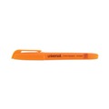 Universal UNV08853 Chisel Tip Fluorescent Orange Ink Orange Barrel Pocket Highlighters (1 Dozen) image number 1