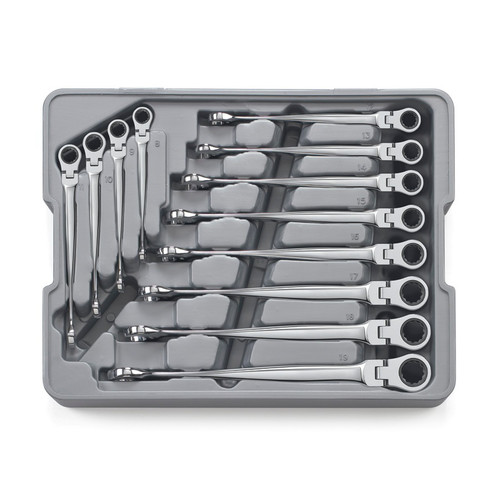 GearWrench 85288 12-Piece Metric X-Beam Flex Combination Ratcheting Wrench Set image number 0