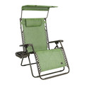 Bliss Hammock GFC-467WGB Bliss Hammock GFC-467WGB 360 lbs. Capacity 30 in. Zero Gravity Chair with Adjustable Sun-Shade - X-Large, Green Banana Leaf image number 2