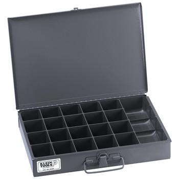 Klein Tools 54440 9.75 in. x 13.313 in. x 2 in. 21 Compartment Storage Box - Mid-Size
