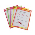C-Line 40810 Reusable 9 in. x 12 in. Dry Erase Pockets - Assorted Neon Colors (10/Pack) image number 2