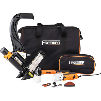COMPRESSOR COMBO KITS | Freeman P50MTCK Flooring Nailer and Oscillating Multi-Tool Cutter Combo Kit