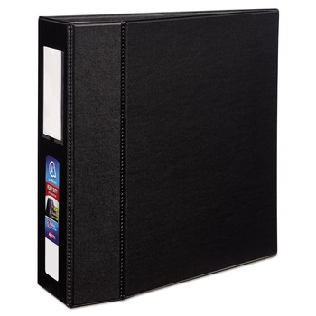 Avery 79994 Heavy Duty 11 in. x 8.5 in. DuraHinge 3 Ring 4 in. Capacity Non- View Binder with One Touch EZD Rings and Spine Label - Black