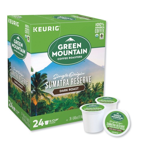 Green Mountain Coffee 4060 Organic Sumatran Extra Bold Fair Trade Coffee K-Cups (24/Box) image number 0