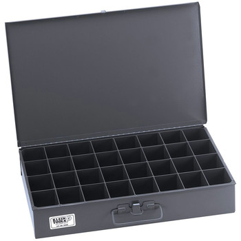 Klein Tools 54448 12 in. x 18 in. x 3 in. 32 Compartment Parts Storage Box - X-Large