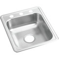 Kitchen Sinks | Elkay D117213 Dayton Top Mount 17 in. x 21-1/4 in. Single Bowl Bar Sink (Stainless Steel) image number 0