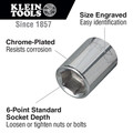Sockets | Klein Tools 65608 1/2 in. Standard 6-Point Socket 1/4 in. Drive image number 1