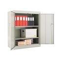 Alera ALECM4218LG 36 in. x 42 in. x 18 in. Assembled High Storage Cabinet with Adjustable Shelves - Light Gray image number 1