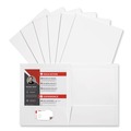 Universal UNV56417 Laminated Cardboard Paper 2-Pocket 11 in. x 8-1/2 in. Portfolios - White (25/Pack) image number 1