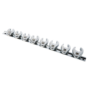 Sunex 9708 8-Piece 3/8 in. Drive SAE Fully Polished Flare Nut Crowfoot Wrench Set