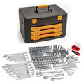 Socket Sets | GearWrench 80972 243-Piece 12 Point 1/4 in., 3/8 in. and 1/2 in. Mechanics Tool Set with 3 Drawer Storage Box image number 0