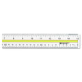 National Tape Measure Day! | Westcott 10580 Acrylic Data Highlight Reading Ruler With Tinted Guide, 15-in Long, Clear/yellow image number 2