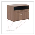New Arrivals | Alera ALELS583020WA Open Office Series Low 29.5 in. x19.13 in. x 22.88 in. File Cabinet Credenza - Walnut image number 5