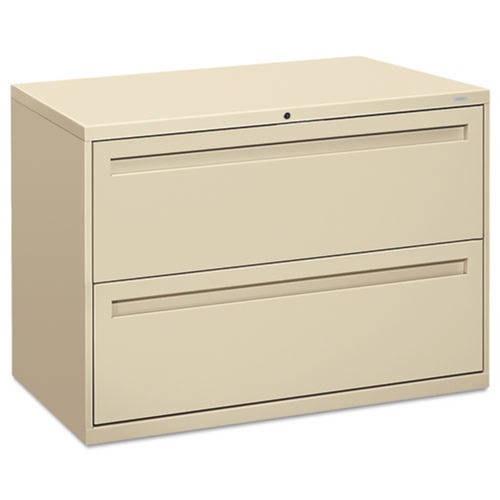  | HON H792.L.L Brigade 700 Series 42 in. x 18 in. x 28 in. 2 Drawer Lateral File Cabinet - Putty image number 0