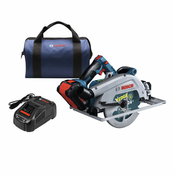 Bosch GKS18V-25GCB14 PROFACTOR 18V Cordless 7-1/4 In. Circular Saw Kit with BiTurbo Brushless Technology and Track Compatibility Kit with (1) 8 Ah Battery