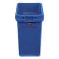Waste Cans | Rubbermaid Commercial 2026725 Slim Jim 23-Gallon Polyethylene Under-Counter Container - Blue image number 1