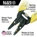 Cable and Wire Cutters | Klein Tools 11045 10 - 18 AWG Solid Wire Stripper/Cutter image number 1