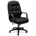 HON H2091.H.CU10.T Pillow-Soft 2090 Series 17 in. - 21 in. Seat Height, Executive High-Back Swivel/Tilt Chair - Black image number 0