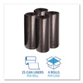 Trash Bags | Boardwalk BWK523 1.6 mil 60 gal. Recycled Low-Density Polyethylene Can Liners - Black (10 Bags/Roll, 10 Rolls/Carton) image number 2