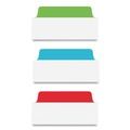 test | Avery 74775 Ultra Tabs 1/5-Cut 3 in. Repositionable Wide Tabs - Assorted Primary Colors (24/Pack) image number 2