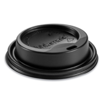 Huhtamaki 89435 Dome Sipper Lids for 8 oz. Hot Cups - Black (1000-Piece/Carton)