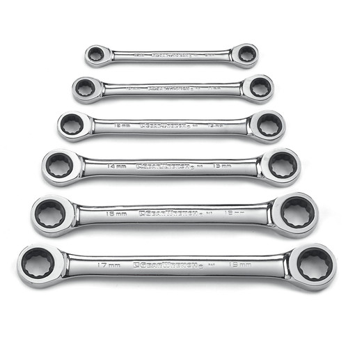 GearWrench 9260 6-Piece Metric Double Box Ratcheting Wrench Set image number 0
