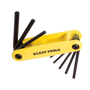 Klein Tools 70574 Grip-It 4-1/2 in. Handle 9 Key SAE Hex Key Set