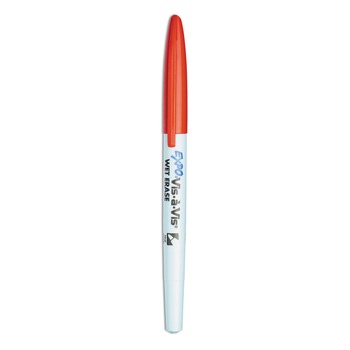 EXPO 16002 Vis-a-Vis Bullet Tip Red Ink Wet Erase Markers (1 Dozen)
