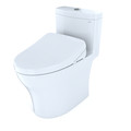 Bidets | TOTO MW6463046CEMFGA#01 WASHLETplus Aquia IV 1-Piece Elongated Dual Flush 1.28 & 0.8 GPF Toilet with Auto Flush S500e Bidet Seat (Cotton White) image number 1