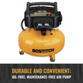 Bostitch BTFP02012 0.8 HP 6 Gallon Oil-Free Pancake Air Compressor image number 2
