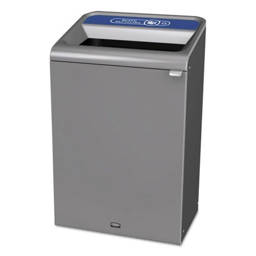 Waste Cans | Rubbermaid Commercial 1961629 Configure 33 gal. 1 Stream Mixed Recycling Waste Receptacle - Gray image number 0