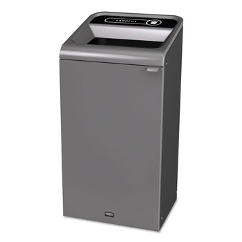 Rubbermaid Commercial 1961621 23 Gallon Landfill Configure Indoor Recycling Waste Receptacle - Gray