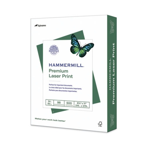 New Arrivals | Hammermill 10460-4 98 Bright 24 lbs. 8.5 in. x 11 in. Premium Laser Print Paper - White (500/Ream) image number 0