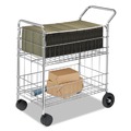 Carts | Fellowes Mfg Co. 40912 Wire 21.5 in. x 37.5 in. x 39.25 in. Mail Cart - Chrome image number 1