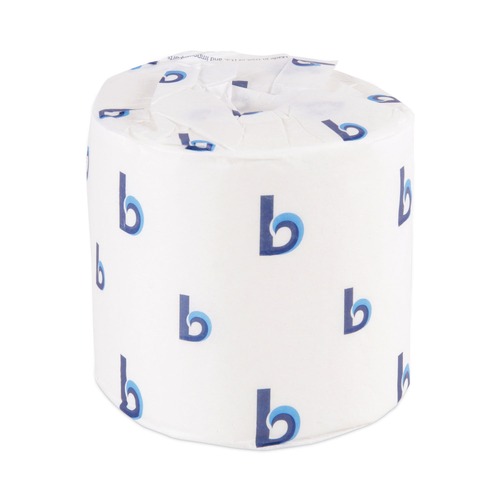 Toilet Paper | Boardwalk B6170 1-Ply Toilet Tissue - White (96 Rolls/Carton, 1000 Sheets/Roll) image number 0