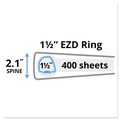 Friends and Family Sale - Save up to $60 off | Avery 09400 Durable 1.5 in. Capacity 11 in. x 8.5 in. 3 Ring View Binder with DuraHinge and EZD Rings - Black image number 1