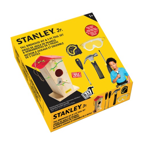 STANLEY Jr. OL_STOK008-T05-SY 5-Piece Hand Tool Set and Bird House Kit image number 0