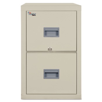 FireKing 2P1825-CPA 17.75 in. x 25 in. x 27.75 in. Patriot Insulated Two-Drawer Fire Letter/Legal File Cabinet - Parchment