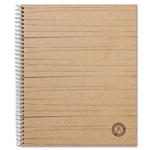 Universal UNV66208 100-Sheets, 11 in. x 8.5 in. 1 Subject, Medium/College Rule, Deluxe Sugarcane Based Notebooks - Brown Cover image number 0