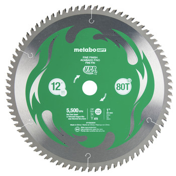 Metabo HPT 115436M 12 in. 80-Tooth Fine Finish VPR Blade