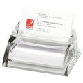 Swingline S7010135 Stratus 40 Card Capacity 3.5 in. x 4.5 in. x 2.25 in. Acrylic Business Card Holder - Clear image number 1