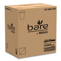 Cups and Lids | SOLO 412RCN-J8484 12 oz. Bare Eco-Forward Recycled Content PCF Paper Hot Cups - Green/White/Beige (1000/Carton) image number 1