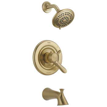 BATHROOM SINKS AND FAUCETS | Delta T17438-CZ Lahara Monitor 17 Series Tub and Shower Trim - Champagne Bronze