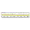 National Tape Measure Day! | Westcott 10580 Acrylic Data Highlight Reading Ruler With Tinted Guide, 15-in Long, Clear/yellow image number 1