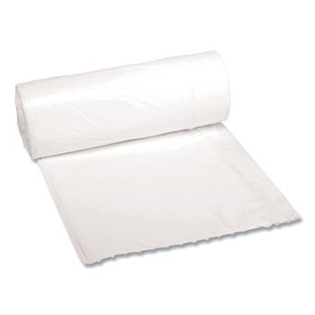 TRASH WASTE BINS | Boardwalk H4823LWKR01 Waste Can Liners, 8-10gal, 24 x 23, .4mil, White (25 Bags/Roll, 20 Rolls/Carton)