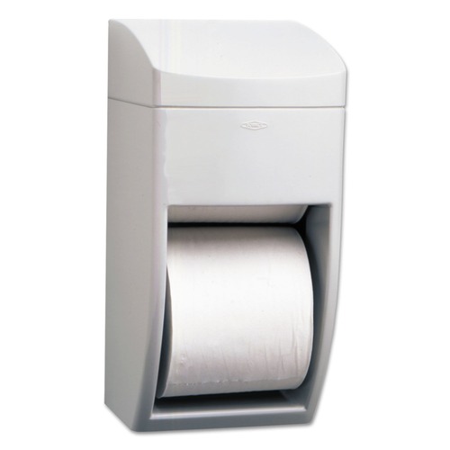 Paper Towels and Napkins | Bobrick B-5288 Matrix Series 2-Roll 6-1/4 in. x 6-7/8 in. x 13-1/2 in. Tissue Dispenser - Gray image number 0