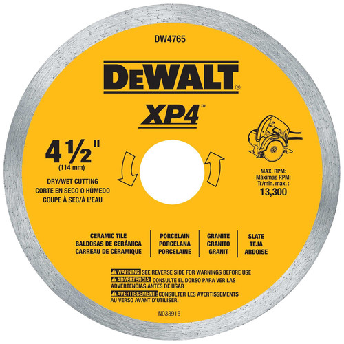 Dewalt DW4735 4 in. XP4 Porcelain Tile Blade image number 0
